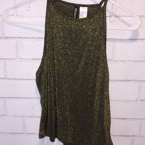 Gold halter top